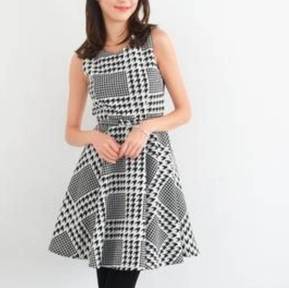 Aline checkered mini dress